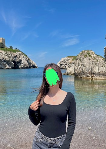 Siyah Uzun Kollu Kadın Monokini