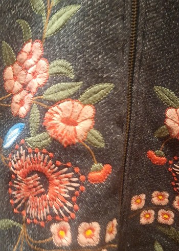 zara Nakışlı Bohem genç kız Ceket - Görsel 8