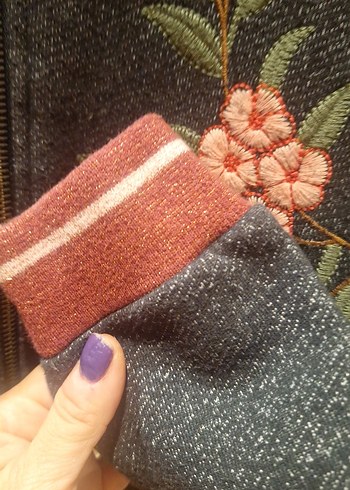 zara Nakışlı Bohem genç kız Ceket - Görsel 11