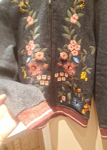 zara Nakışlı Bohem genç kız Ceket - Görsel 5