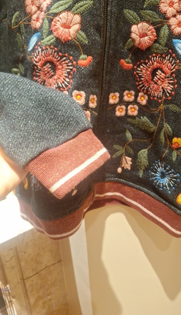 zara Nakışlı Bohem genç kız Ceket - Görsel 4