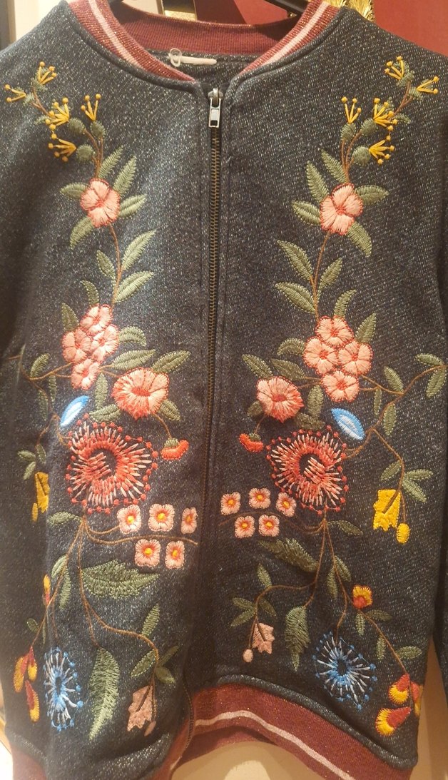 zara Nakışlı Bohem genç kız Ceket - Görsel 2