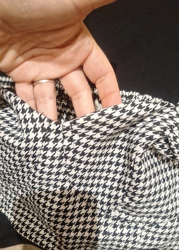 zara Siyah beyaz Desenli Midi Büstiyer - Görsel 3