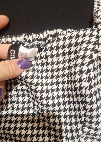 zara Siyah beyaz Desenli Midi Büstiyer - Görsel 4