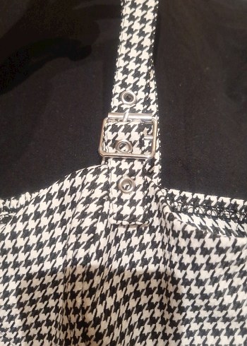 zara Siyah beyaz Desenli Midi Büstiyer - Görsel 7