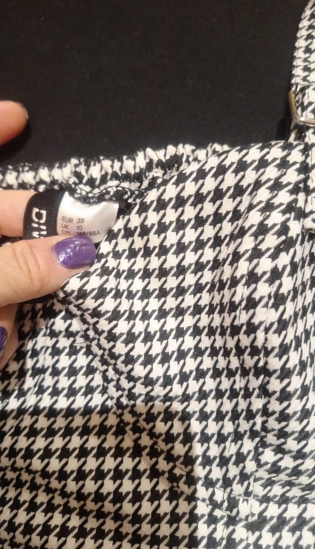 zara Siyah beyaz Desenli Midi Büstiyer - Görsel 4