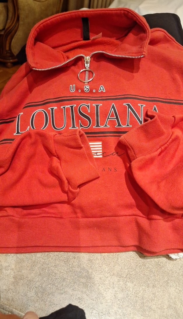 h&m Kadın Kırmızı Fermuarlı Kapüşonlu Sweatshirt - Görsel 3