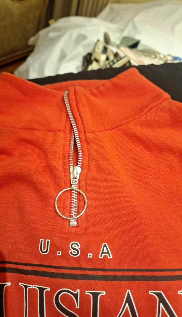 h&m Kadın Kırmızı Fermuarlı Kapüşonlu Sweatshirt - Görsel 5