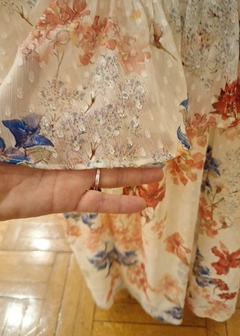 Çiçek Desenli zara 13.14 yaş Elbisesi - Görsel 4