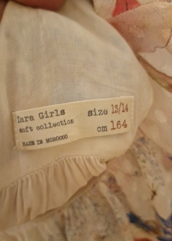 Çiçek Desenli zara 13.14 yaş Elbisesi - Görsel 5