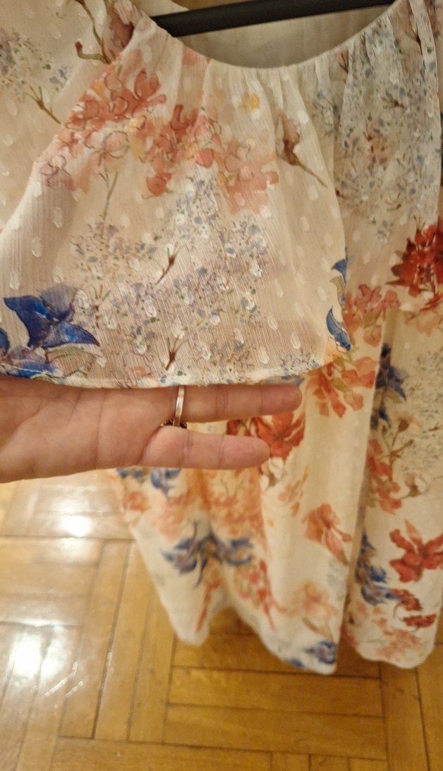 Çiçek Desenli zara 13.14 yaş Elbisesi - Görsel 4