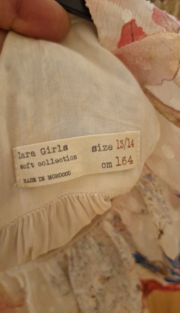 Çiçek Desenli zara 13.14 yaş Elbisesi - Görsel 5