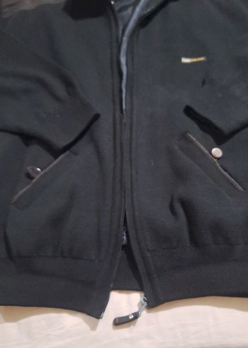 Erkek polare maka fırsat Siyah Fermuarlı mont Ceket - Görsel 2