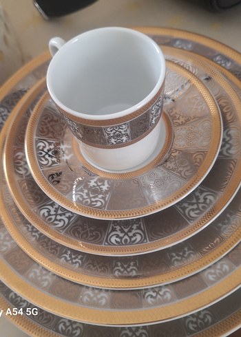 kelepir Altın Desenli Porselen KRC 105 PARÇA YEMEK Takımı. - Görsel 3