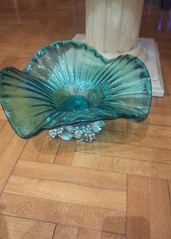 vintage büyük boy yeşil murano 39cm - Görsel 17