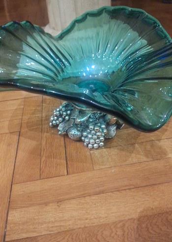 vintage büyük boy yeşil murano 39cm - Görsel 16