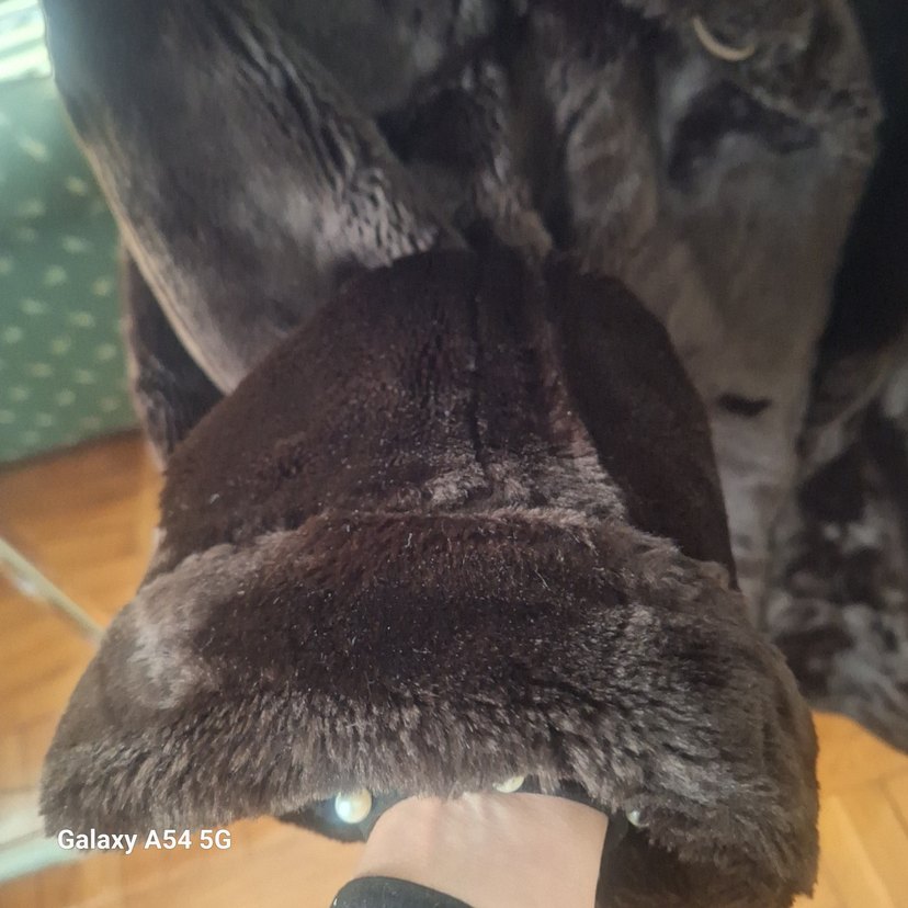 peluş salaş yumuşacık Koyu Kahverengi Kadın Suni Kürk palto - Görsel 5