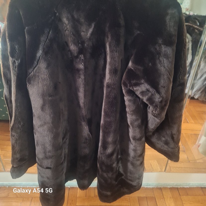 peluş salaş yumuşacık Koyu Kahverengi Kadın Suni Kürk palto - Görsel 2