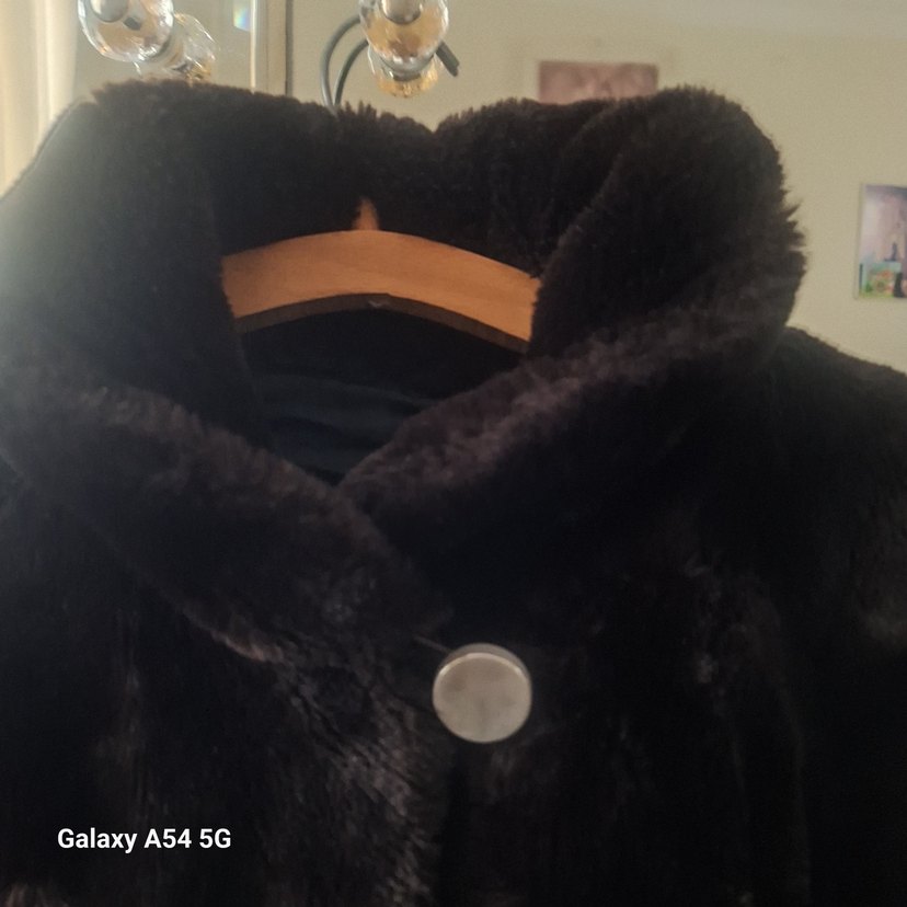 peluş salaş yumuşacık Koyu Kahverengi Kadın Suni Kürk palto - Görsel 3