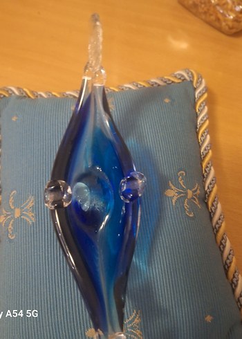 vıntage murano gondol venedık damgalı Koyu Mavi Dekoratif 21cm. - Görsel 4