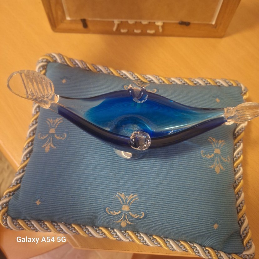 vıntage murano gondol venedık damgalı Koyu Mavi Dekoratif 21cm. - Görsel 5