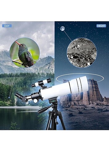 Profesyonel 333x Astronomik Gökyüzü Ay Doğa Teleskobu Tripod Tel