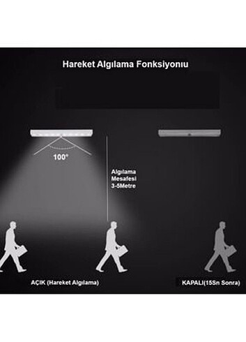 10 LED li PIR Ampul Hareket Sensörli Akıllı Işık Aydınlatma - Görsel 3