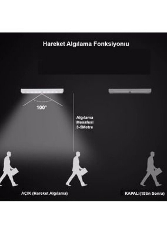 10 LED li PIR Ampul Hareket Sensörli Akıllı Işık Aydınlatma - Görsel 3