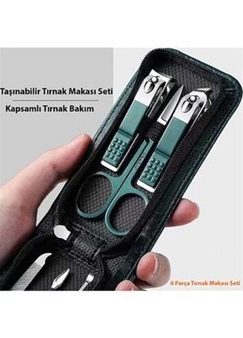 6 Parça Deri Çantalı Manikür Pedikür Özel Tırnak Makası Seti

 - Görsel 3
