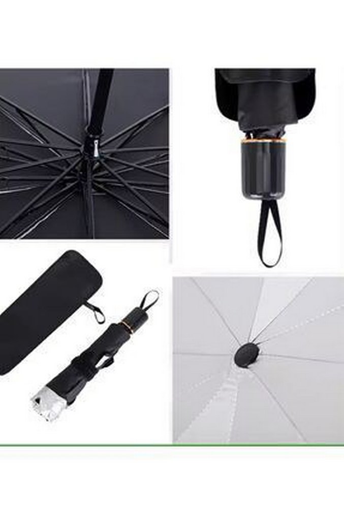 Gri Minimalist Erkek Şemsiye 140x80 cm - Görsel 2