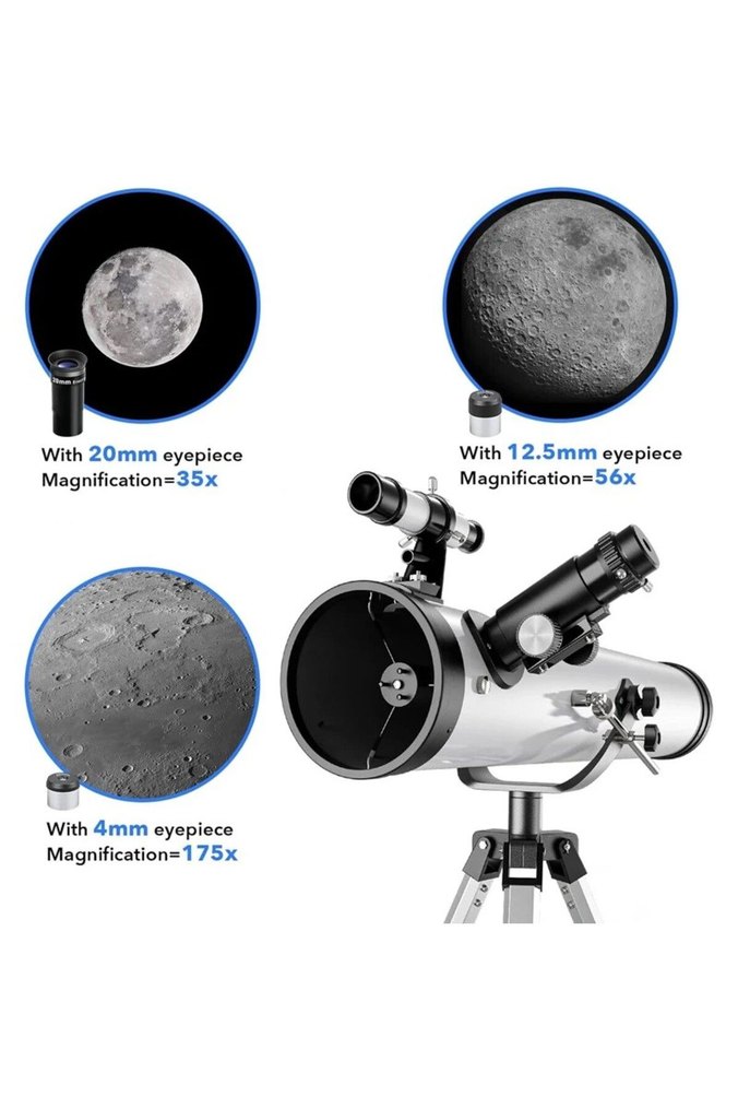 Beyaz Teleskop ve Filtre Seti 875x - Görsel 2