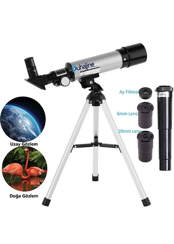 90 x 6mm & 20mm Lensli Teleskop ve Ay Filtresi - Görsel 5