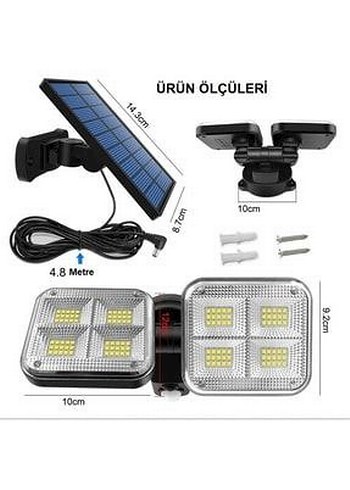 Diger Model Kiti Siyah Gri Işıklı solar sistemi - Görsel 6