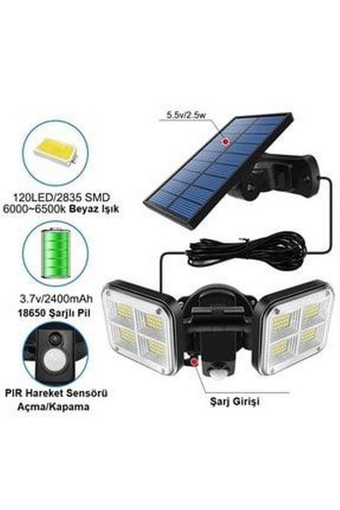 Diger Model Kiti Siyah Gri Işıklı solar sistemi - Görsel 4