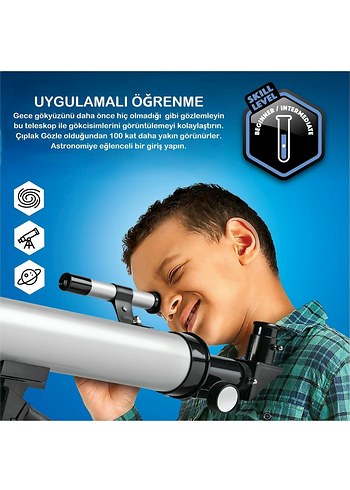 50mm Objektifli 100X Teleskop Tripodlu - Görsel 3