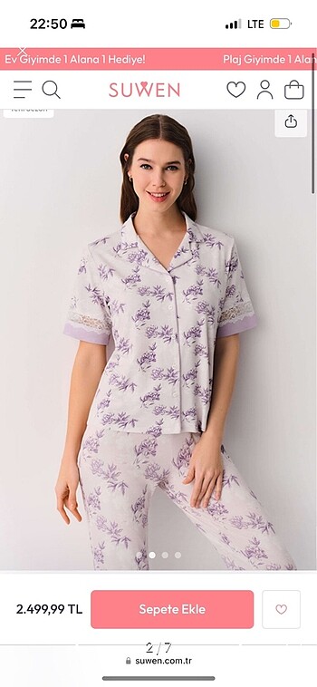 Suwen pijama takımı