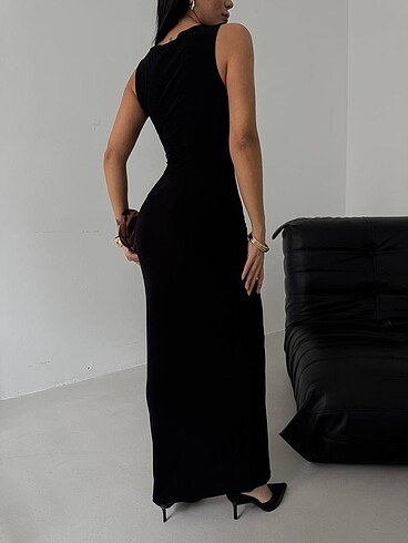 xs Beden Halter Yaka Maxi Elbise Xs/S/M/L