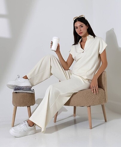 Çizgili Modal İkili Takım S/M/L