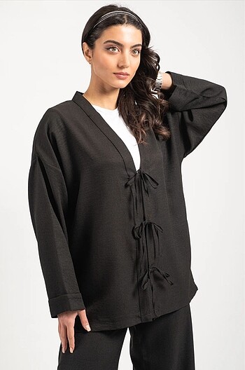Üç Bağcıklı Hırka Takımı S-M/ L-XL Beden
