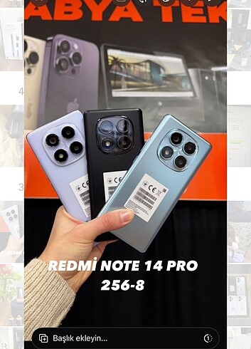 Diğer Ürünümüz Note 14 pro Güle güle kullanmanız dileği ile