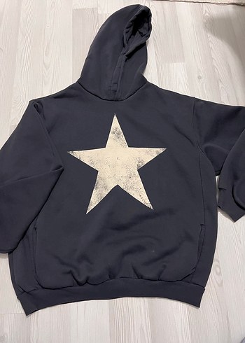 Gri Kapüşonlu Rahat Kesim Kadın Sweatshirt - Görsel 2