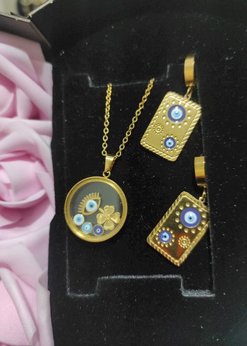 Accessorize Altın Renkli Çelik Nazar Boncuklu Bohem Kolye