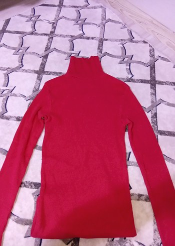 Bordo Balıkçı Yaka İnce Triko Kadın Kazak - Görsel 2