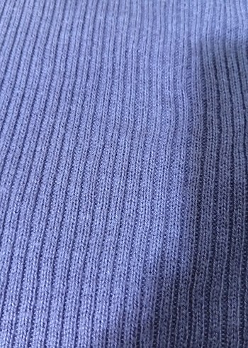 Gri Kadın Boğazlı İnce Triko Kazak - Görsel 2