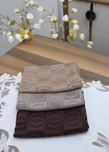 Muadil Halka Desen Bakır Kahve Şal - Görsel 3