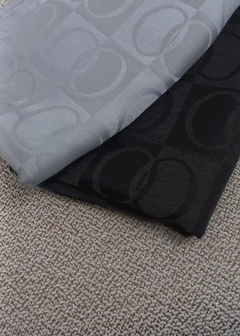 Muadil Halka Desen Gümüş Şal - Görsel 2