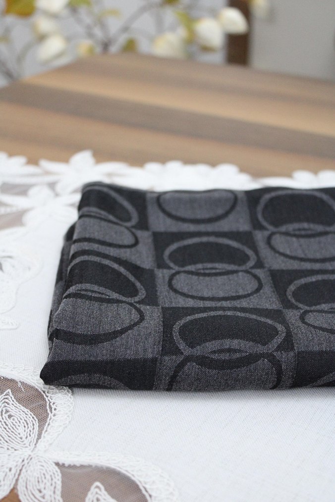 Muadil Halka Desen Antrasit Şal - Görsel 2