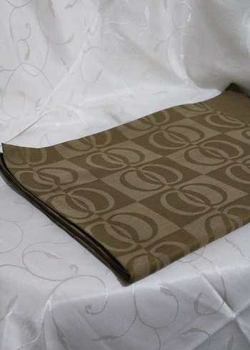 Muadil Halka Desen Yağ Yeşili Şal - Görsel 2