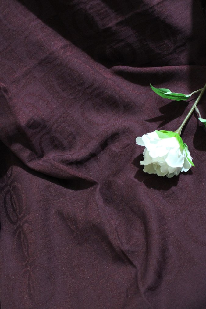 Muadil Halka Desen Mürdüm Şal - Görsel 2