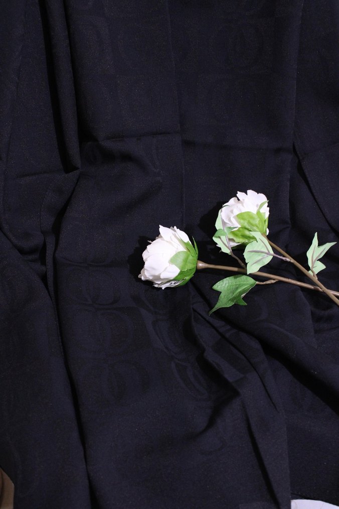 Muadil Halka Desen Siyah Şal - Görsel 2